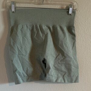Women's Green High-Waisted Athletic Shorts - Booty Scrunch